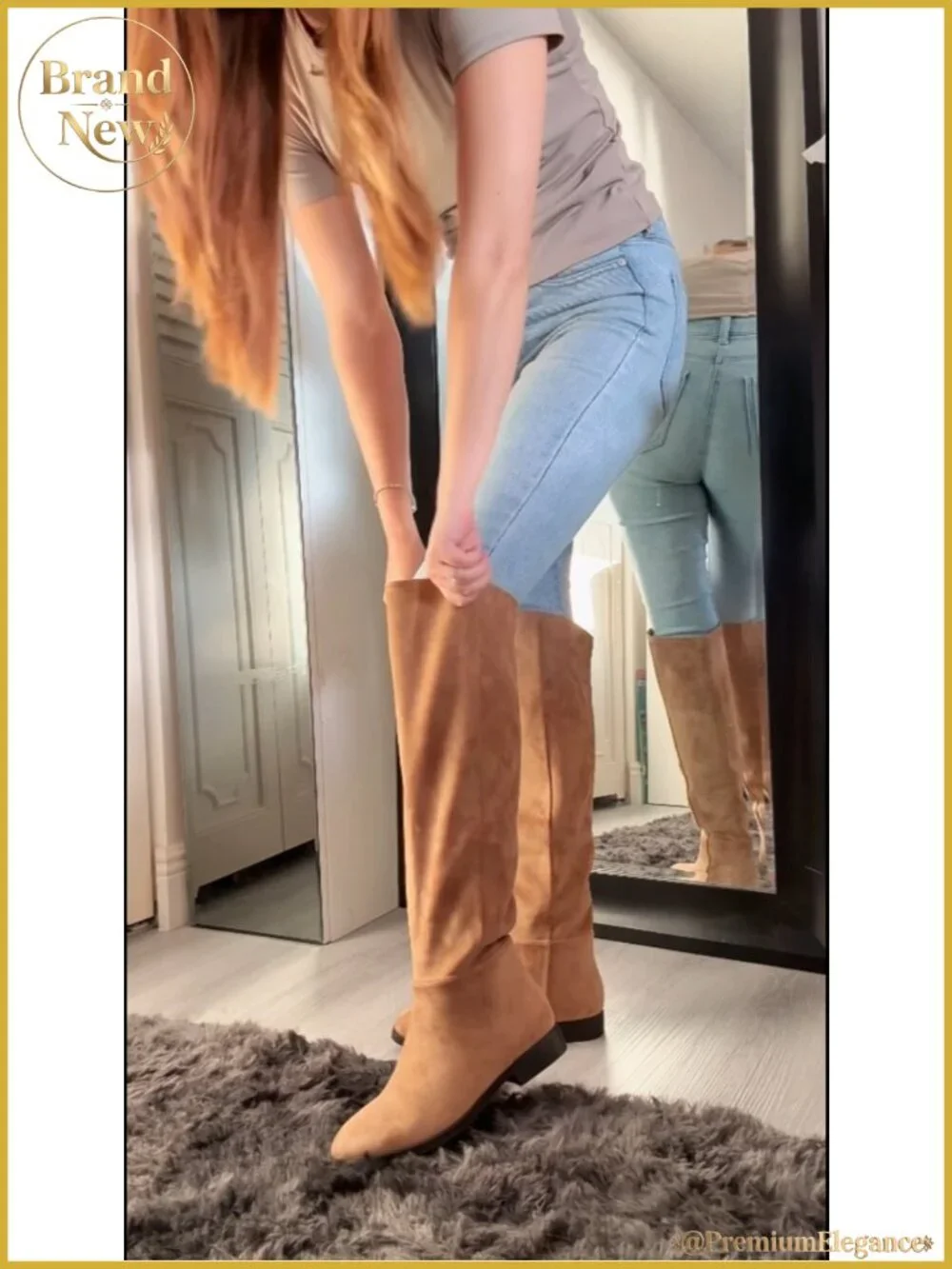 HEIFIN Suede 3-Way Wear Knee High Boots Convertible Fold Over Slouchy Comfort